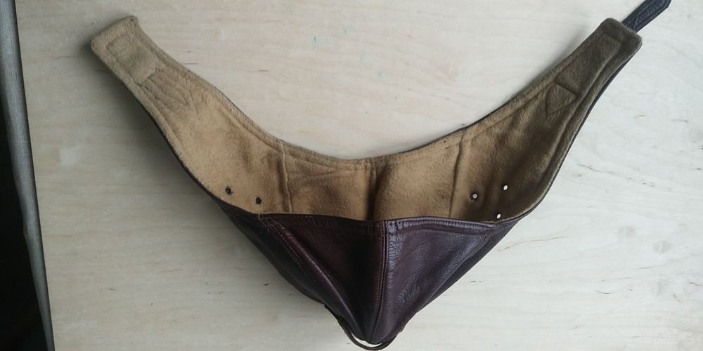 Czapka "pilotka" skórzana lata 50-te