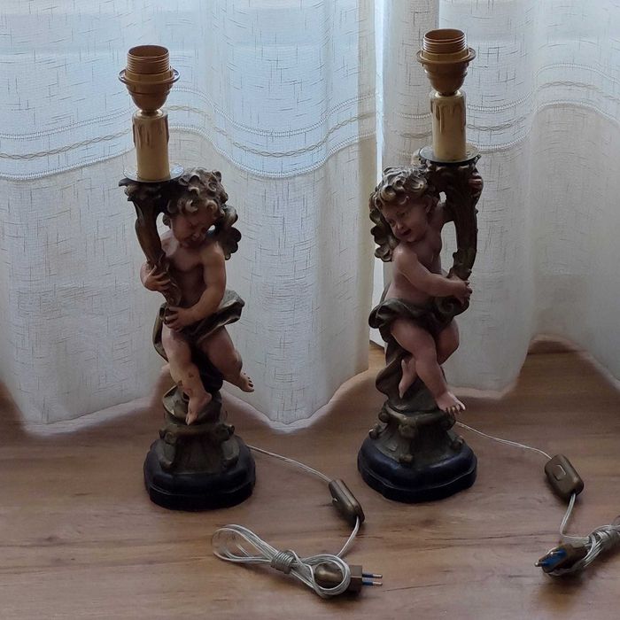 par de candeeiros de mesa de cabeceira