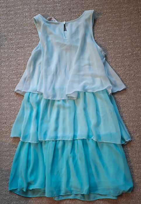 Elegancka sukienka HM rozm.146, błękitna