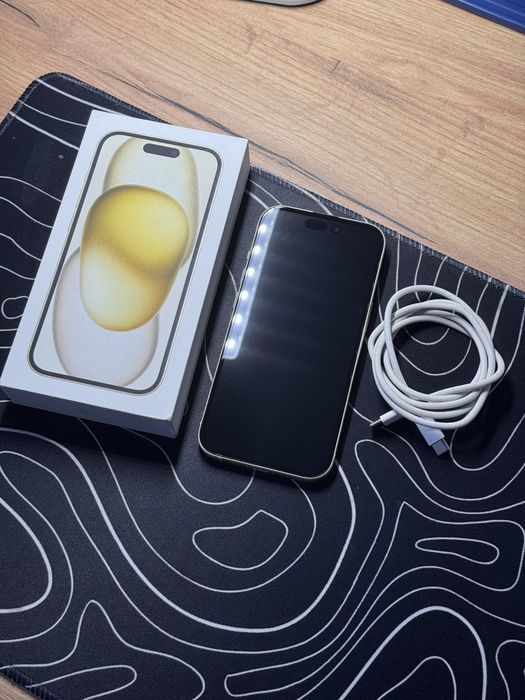iPhone 15 128GB Yellow Neverlock,офіційний,повний комплект
