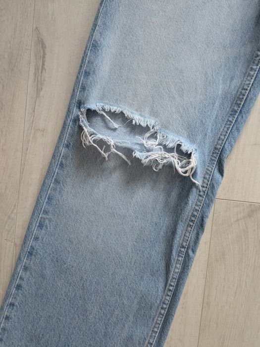 Jeansy wide leg Bershka Denim * niebieskie * 34