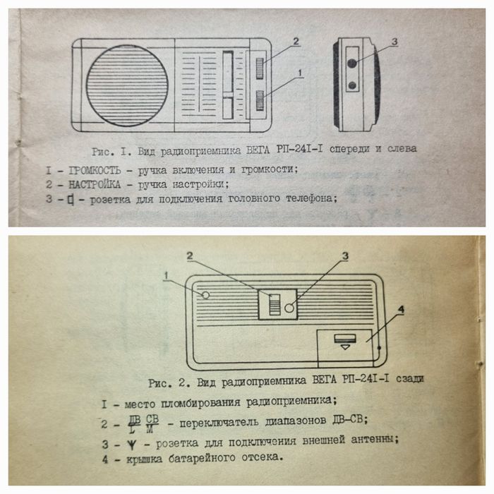 Радиоприемник Вега РП-241-1, СССР