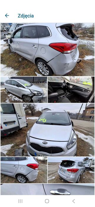 Kia carens 2016rok  maska przód srebrna igła