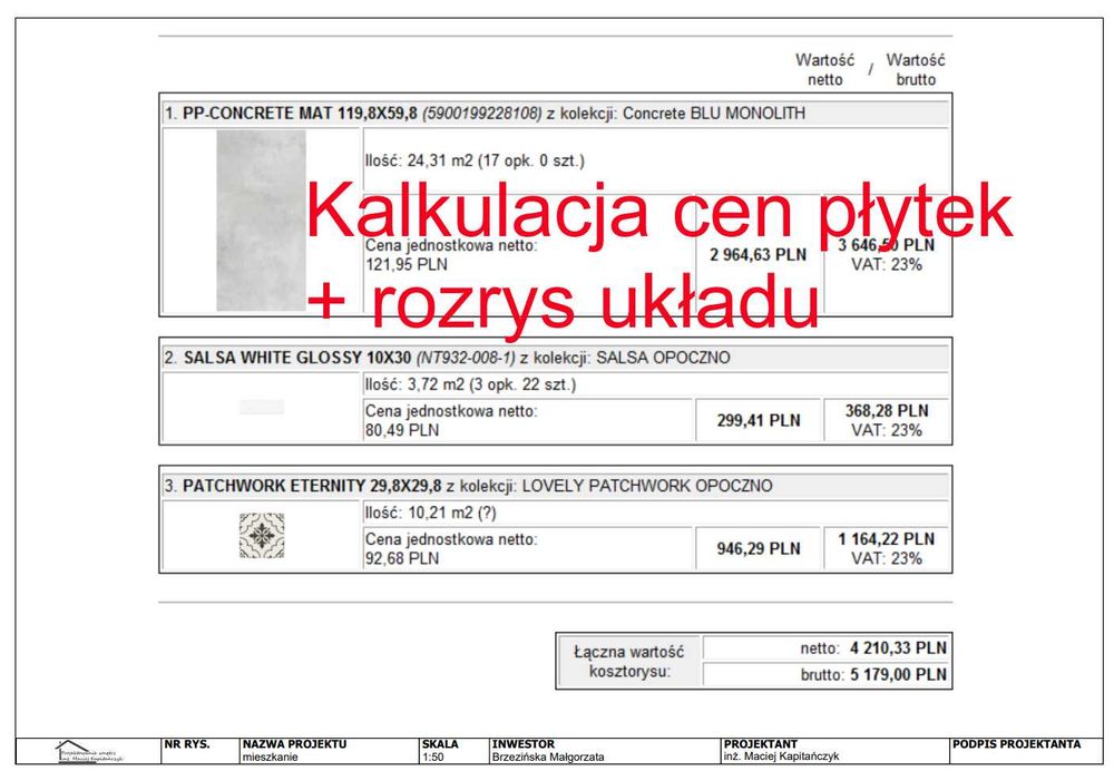 Projekt wnętrz tanio,  wizualizacja mieszkania