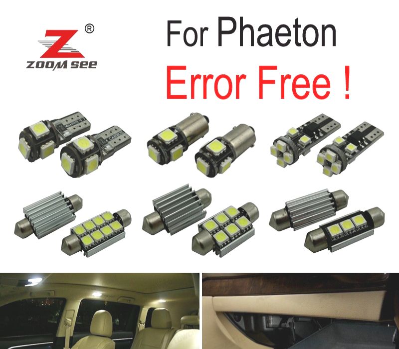KIT COMPLETO DE 34 LÂMPADAS LED INTERIOR PARA VOLKSWAGEN VW PHAETON 2003-2013