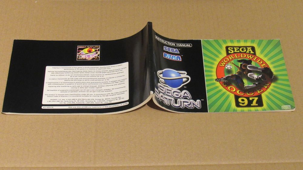 Jogo Sega Saturn Sega Worldwide Soccer 97 completo