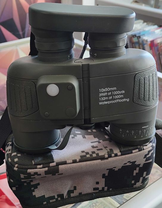 Lornetka 10x50 z dalmierzem i podświetlanym kompasem