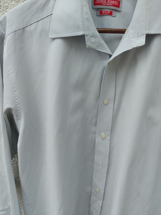 Koszula męska w drobne paski 43