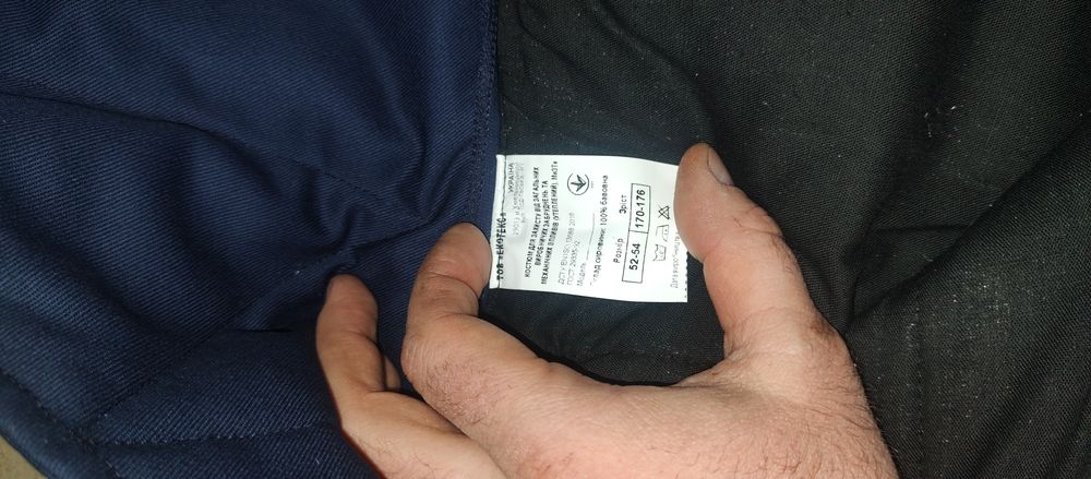 Штани чоловічі робочі зимові сині