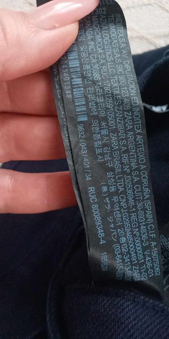 ZARA Emel Jeans granatowe baggy dżinsy r.34