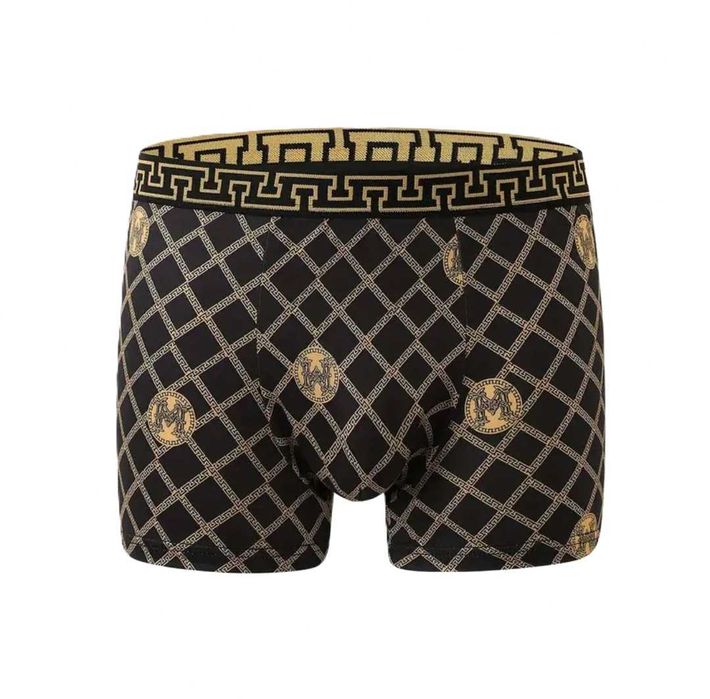 Delikatne bokserki z żółtym wzorem S