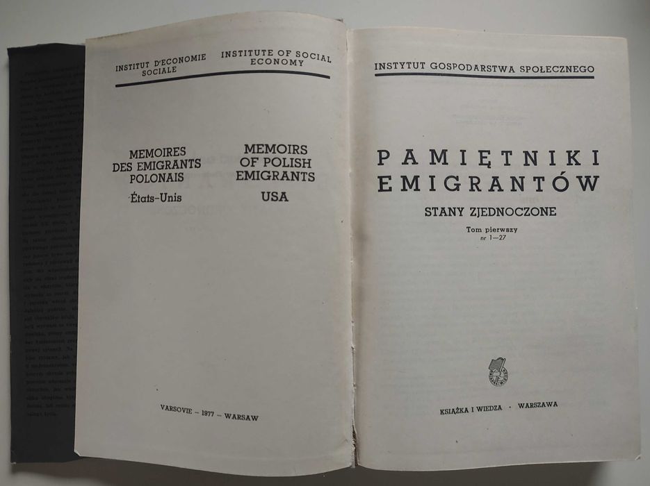 Pamiętnik emigrantów TOM 1