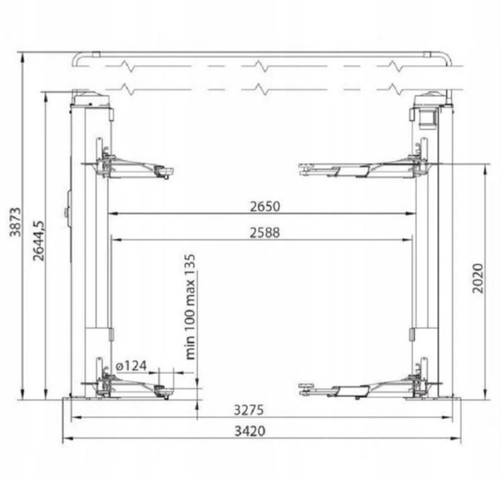 Podnośnik dwukolumnowy Ravaglioli  4200kg