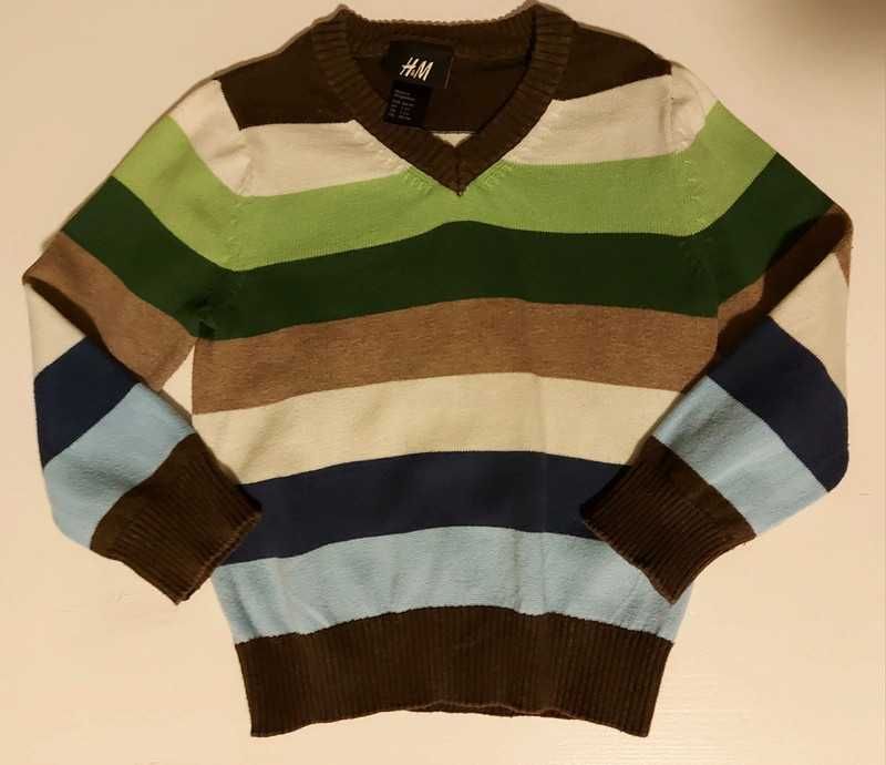 Paka zestaw 7 bluz sweterków dla chłopca Zara, H&M i inne rozm.86