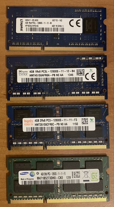 Pamięć RAM 4x4GB (16GB) DDR3 SODIMM