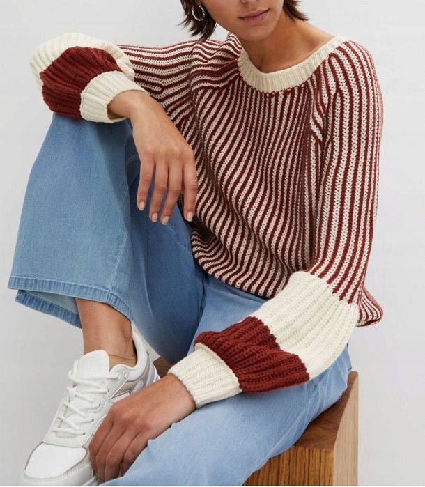 B.P.C sweter damski w paski ^36/38