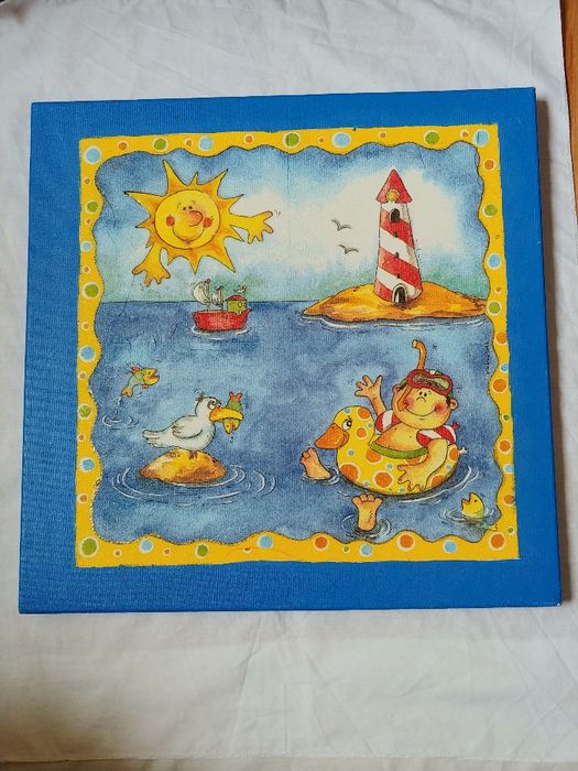 Hand-painted children's picture / canvas