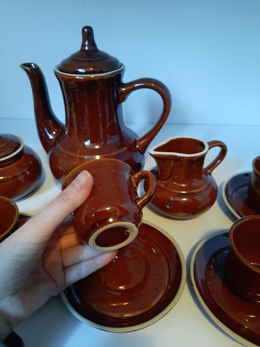 Serwis kawowy zestaw herbaciany PRL