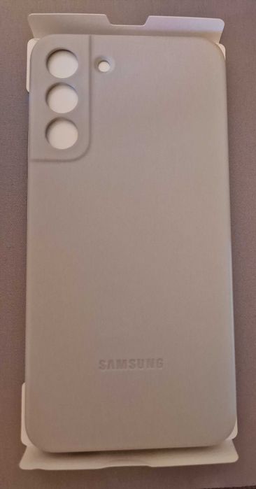 Capa original Samsung S22+ Cinza Leather Cover