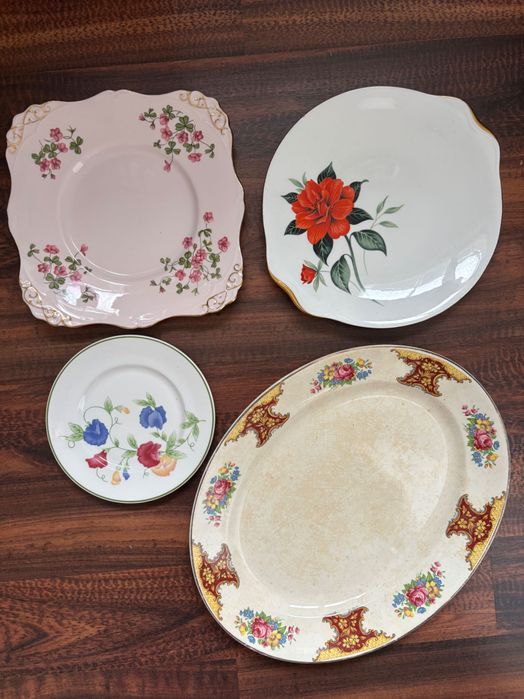 Вінтажна порцеляна Англія Європа тарілки тріо посуд