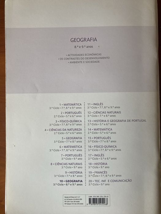 Livros de apoio ao estudo