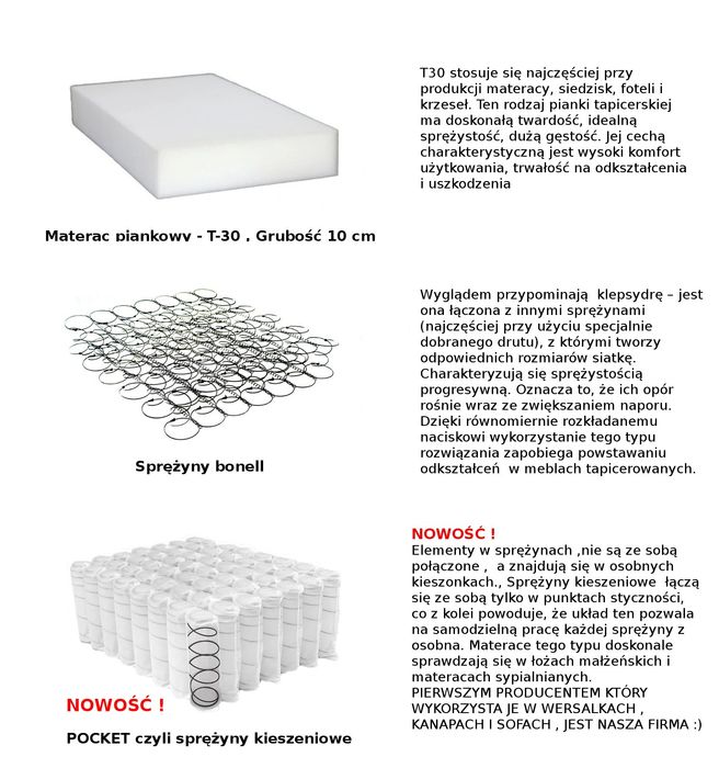 Komplet Sofa rozkładana Fotel GLAMOUR –MILTON– Kanapa 3os + 2os