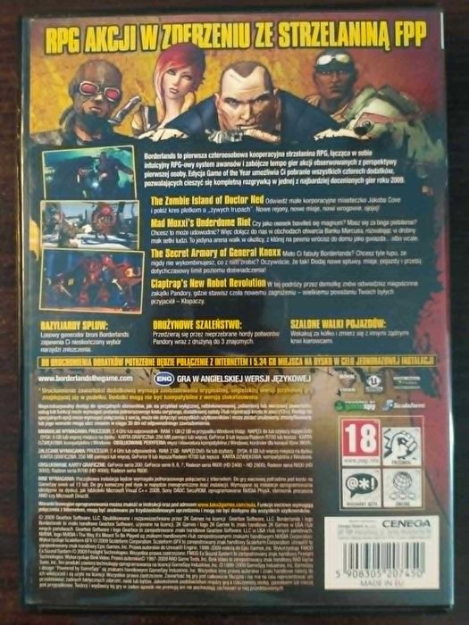 Gra Borderlands - PC DVD