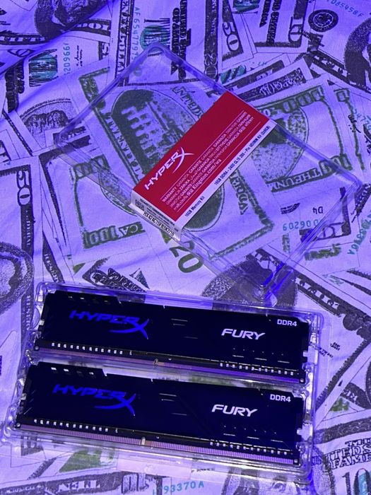 Оперативна памʼять HyperX 16 GB (2x8GB) DDR4-2400MHz Fury Black