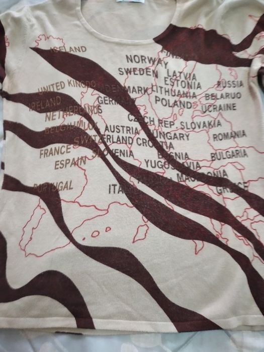 Camisola com todos países da Europa