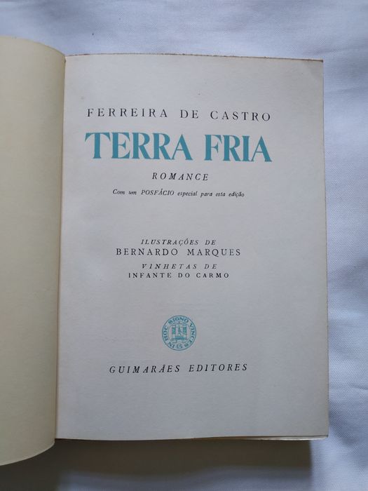 Livro TERRA FRIA De FERREIRA DE CASTRO (Edição Comemorativa 1916/1966)