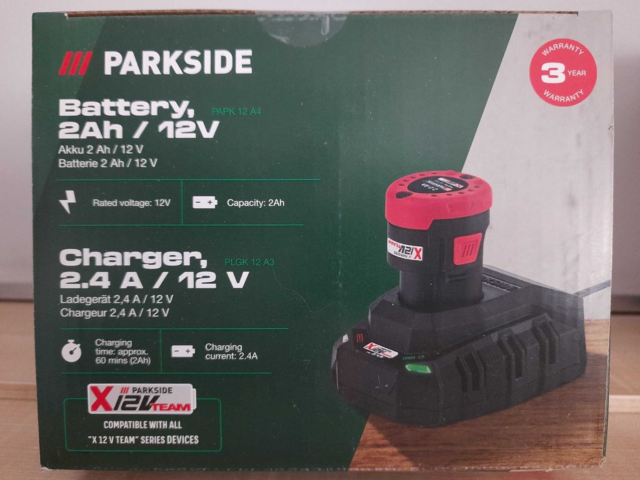 Akumulator 12V 2Ah z ładowarką Parkside X12V Team nowy