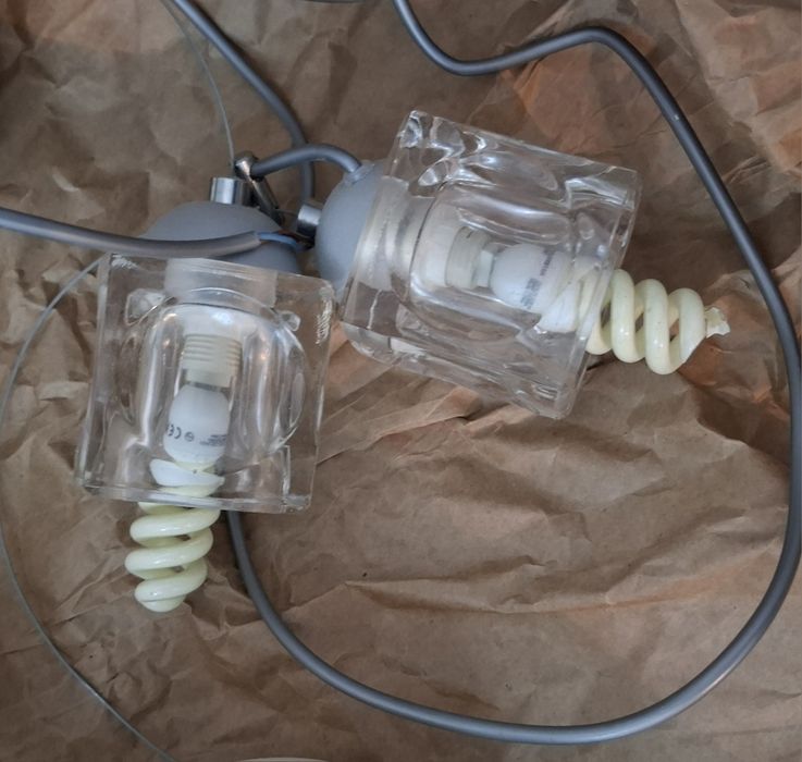 2 lampy + lampa sufitowa PRL