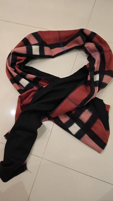 Długi ciepły szal zimowy z wiskozy i wełny