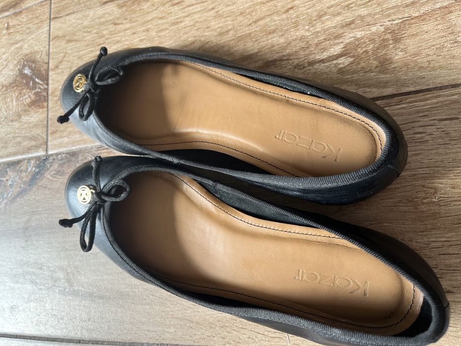 KAZAR - Półbuty, baleriny czarne, stan idealny! Dł wkladki 23 cm