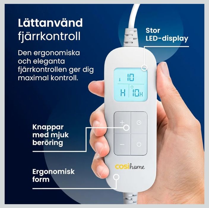 Cosi Home Luksusowy elektryczny koc grzewczy  – 200 x 150 cm