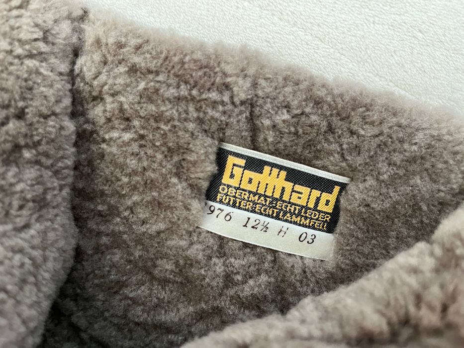 Gotthard skórzane wysokie buty kozaki męskie Lammfell rozm.12,5