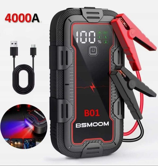 Power Bank Jump starter Booster awaryjny Bsmoom B01 47,36Wh USB 12V