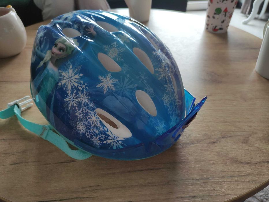 Kask rowerowy elza frozen ania karaina lodu z koroną lodowcem disney