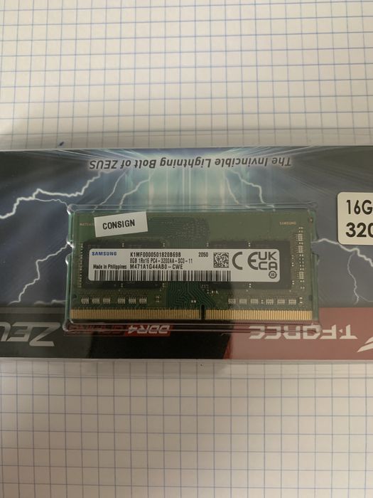 RAM SO-DIMM 2×8 GB, 3200 MHz64750654124035120
