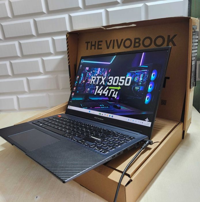 i5 11400h RTX 3050 144Гц Ram 16 SSD 512 батарея 9.5ч коробка гарантия