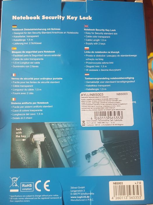 Zabezpieczenie linka do notebooka