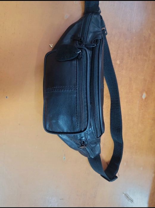 Nerka skóra naturalna czarna duża