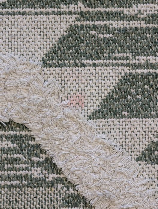Dywan boho 100% bawełna Dywany Łuszczów MOROC 117x170 zielony / krem
