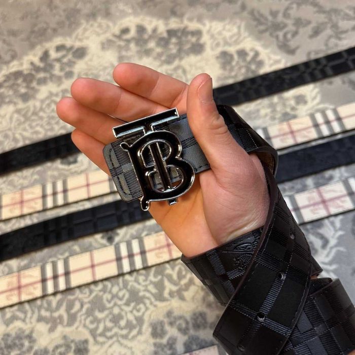 Ремінь Burberry довосторанній, Барбери ремень, барбері ремінь, чоловічий, жіночий