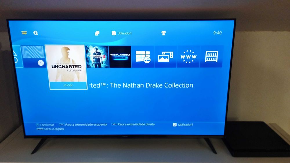 PS4 Slim 1TB Desbloqueada + 6 Jogos Exclusivos + 1 Comando Novo + Cabo