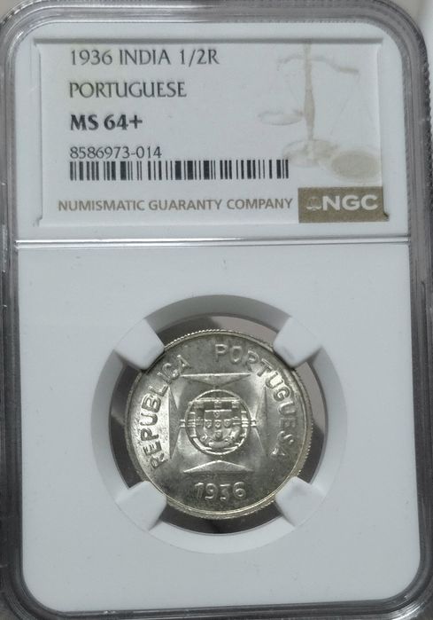 1/2 rupia 1936 MS64 +