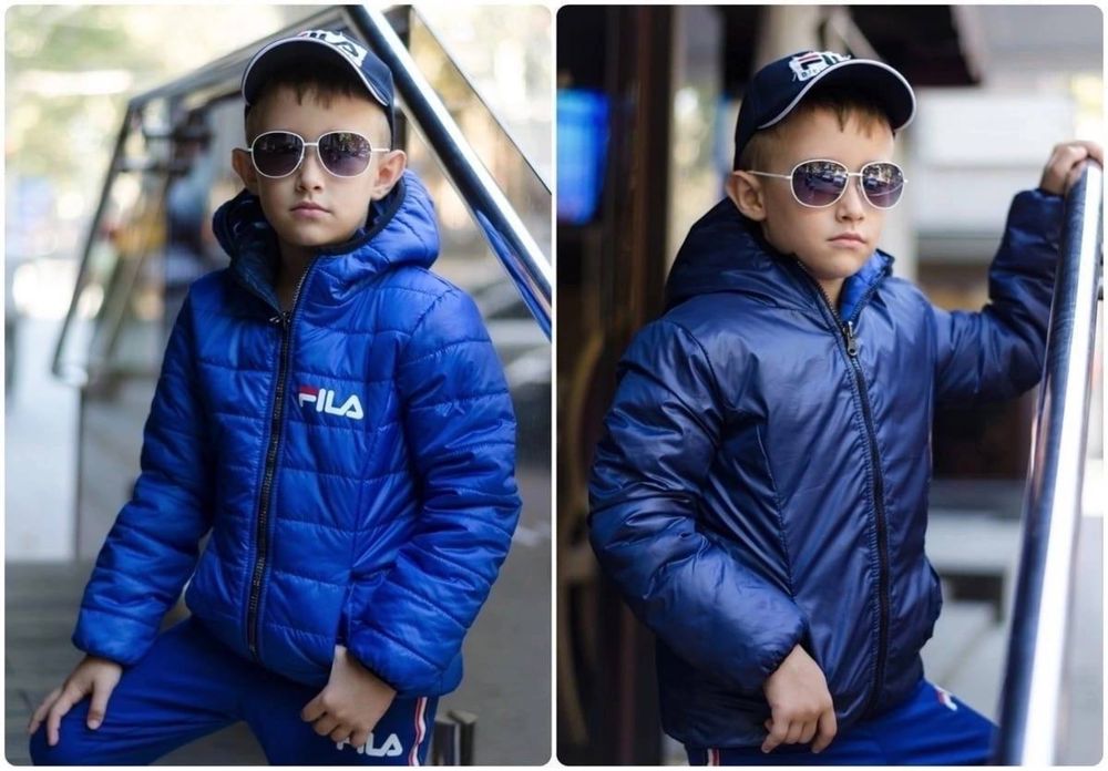 Детская теплая двухсторонняя куртка/Дитяча тепла двостороння куртка FL