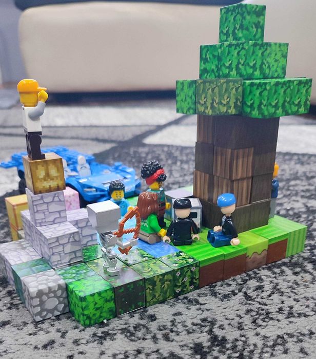 Klocki magnetyczne typ Minecraft 112szt 3figurki, Mocny magnes!!!