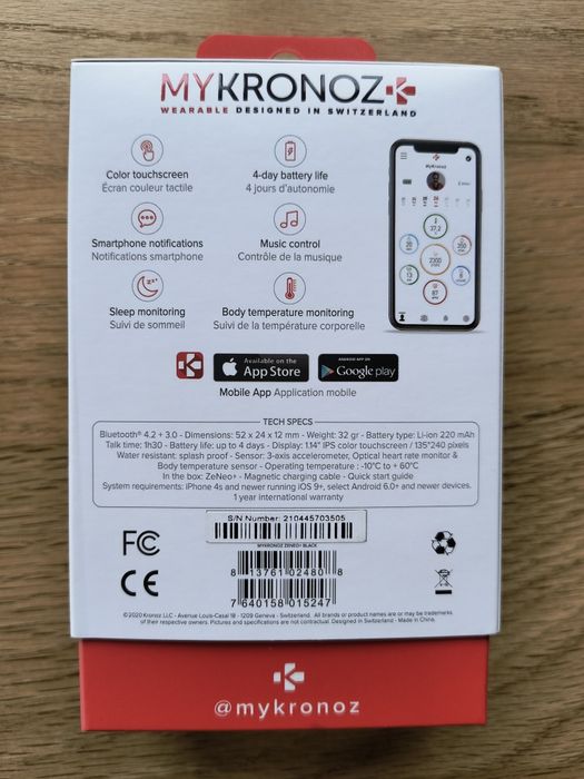 SmartWatch mykronoz ZeNeo+ NOWY