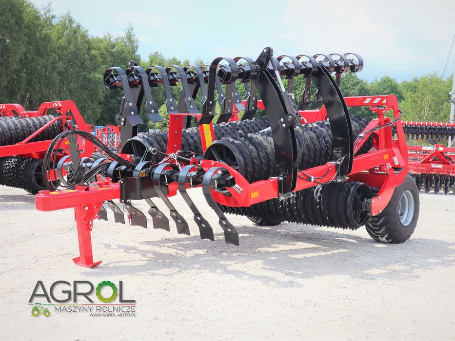Wał posiewny 6,3m fi 600 z włóką Inter-Tech koła 400ki Agro-Factory